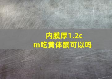 内膜厚1.2cm吃黄体酮可以吗