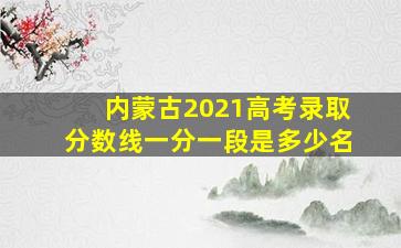 内蒙古2021高考录取分数线一分一段是多少名