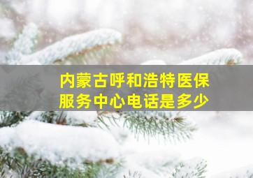 内蒙古呼和浩特医保服务中心电话是多少