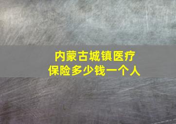 内蒙古城镇医疗保险多少钱一个人