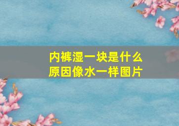 内裤湿一块是什么原因像水一样图片