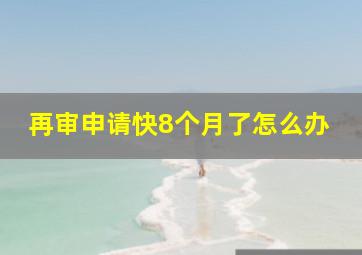 再审申请快8个月了怎么办