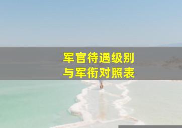 军官待遇级别与军衔对照表