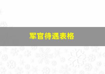 军官待遇表格