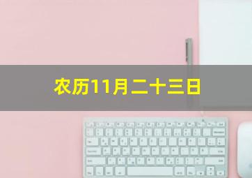 农历11月二十三日