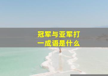 冠军与亚军打一成语是什么