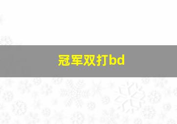 冠军双打bd