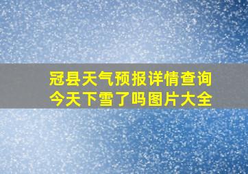 冠县天气预报详情查询今天下雪了吗图片大全