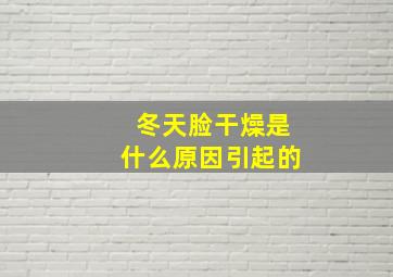 冬天脸干燥是什么原因引起的