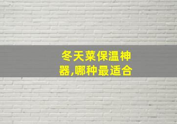 冬天菜保温神器,哪种最适合