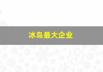 冰岛最大企业