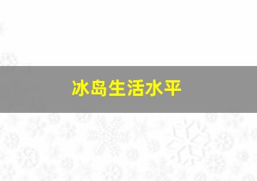 冰岛生活水平