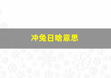 冲兔日啥意思