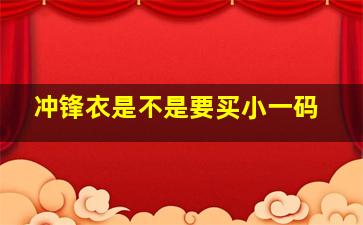 冲锋衣是不是要买小一码