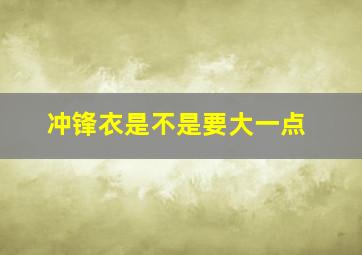 冲锋衣是不是要大一点