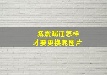 减震漏油怎样才要更换呢图片