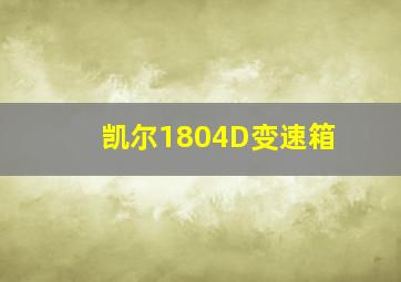 凯尔1804D变速箱