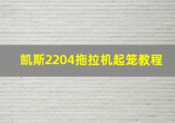 凯斯2204拖拉机起笼教程