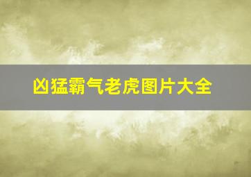 凶猛霸气老虎图片大全