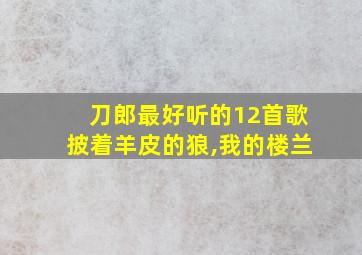 刀郎最好听的12首歌披着羊皮的狼,我的楼兰