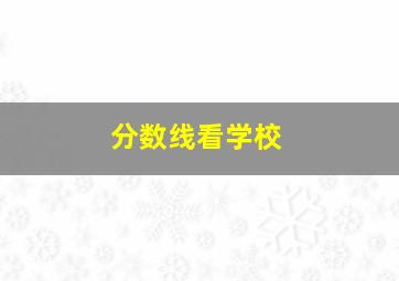 分数线看学校