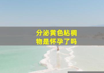 分泌黄色粘稠物是怀孕了吗