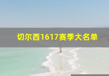 切尔西1617赛季大名单