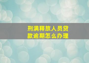 刑满释放人员贷款逾期怎么办理