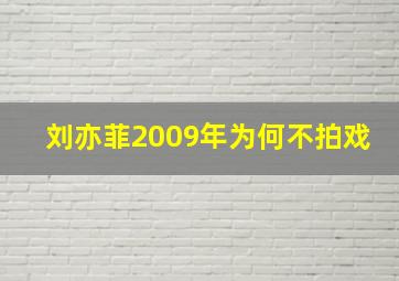 刘亦菲2009年为何不拍戏