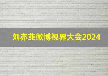 刘亦菲微博视界大会2024