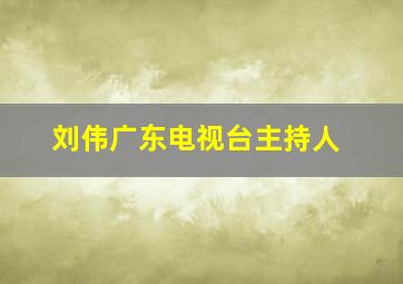 刘伟广东电视台主持人