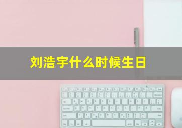 刘浩宇什么时候生日