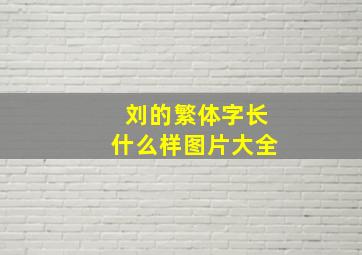 刘的繁体字长什么样图片大全