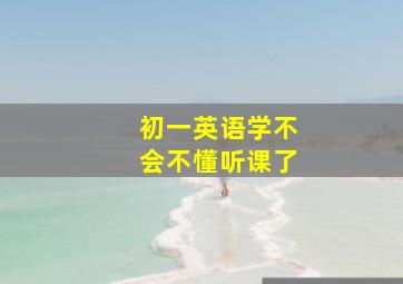 初一英语学不会不懂听课了