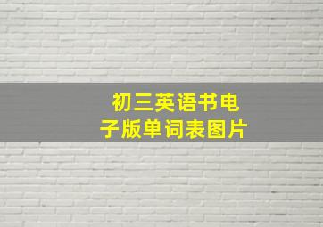 初三英语书电子版单词表图片