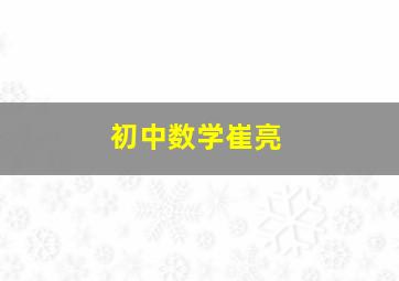 初中数学崔亮