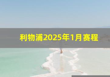 利物浦2025年1月赛程