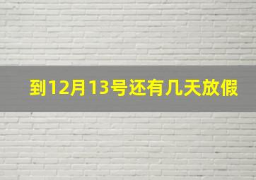 到12月13号还有几天放假