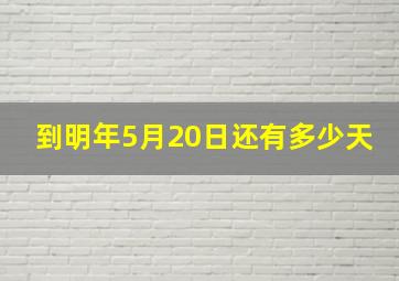 到明年5月20日还有多少天