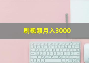 刷视频月入3000