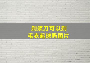 剃须刀可以剃毛衣起球吗图片