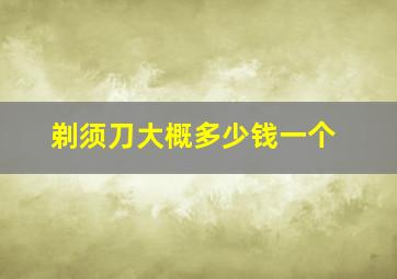 剃须刀大概多少钱一个