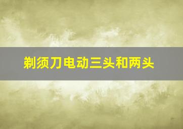 剃须刀电动三头和两头