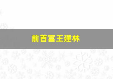 前首富王建林