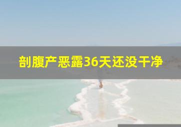 剖腹产恶露36天还没干净