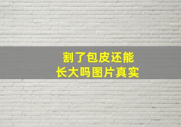 割了包皮还能长大吗图片真实