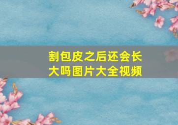 割包皮之后还会长大吗图片大全视频