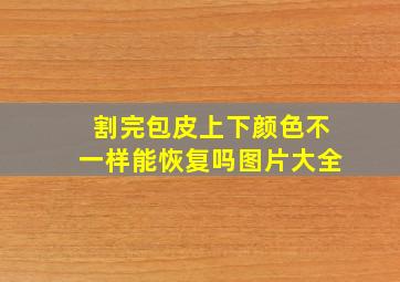 割完包皮上下颜色不一样能恢复吗图片大全