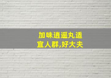 加味逍遥丸适宜人群,好大夫