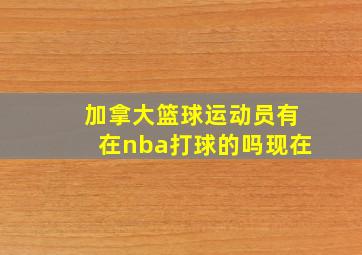 加拿大篮球运动员有在nba打球的吗现在